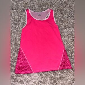 Fila Girls Tank Top Pink Sz 10 Racerback